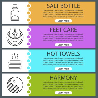 Spa salonu web şablonları kümesi