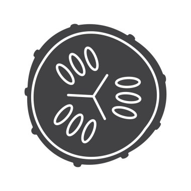 Salatalık dilim glif simgesi