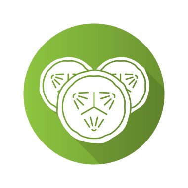 Salatalık dilimleri düz tasarım