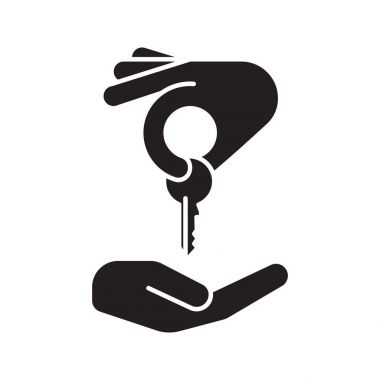 Anahtar için başka bir el veren el  