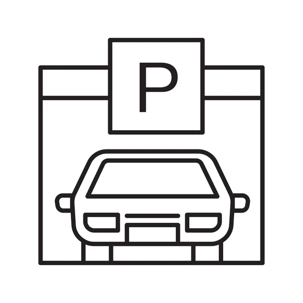 停车的地方线性图标 — 图库矢量图片