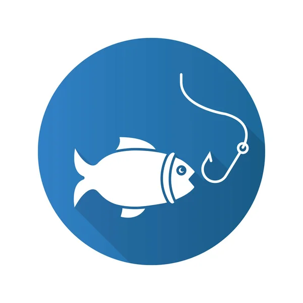 Balık tutma düz tasarım — Stok Vektör