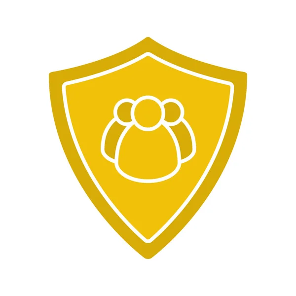 Значок цвета символа защиты пользователей — стоковый вектор