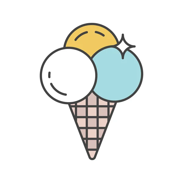 Icono de color helado — Vector de stock