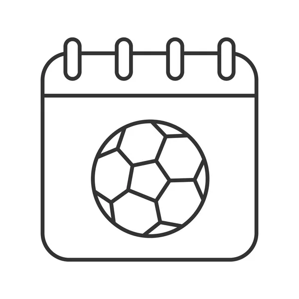 Ícone de data do campeonato de futebol — Vetor de Stock