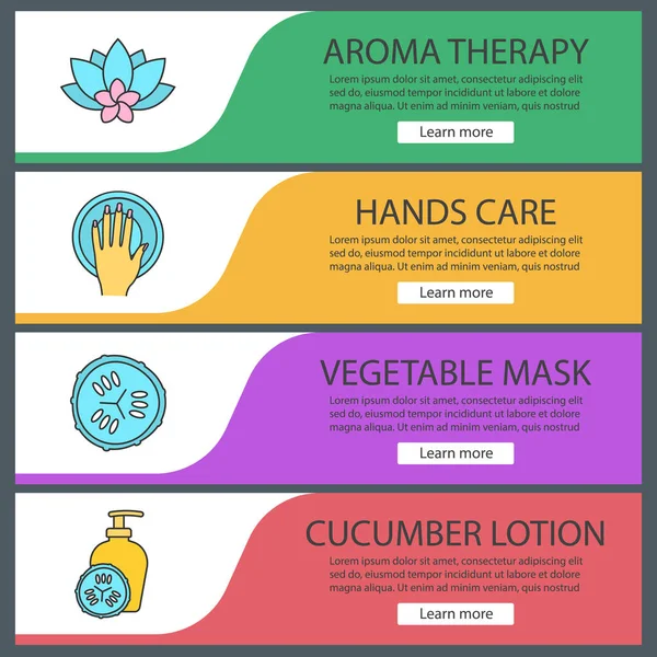 Spa salonu web şablonları kümesi