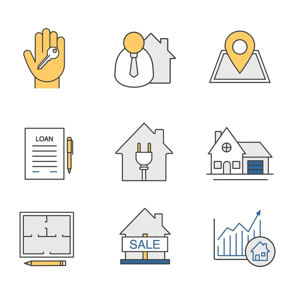 Real estate market set — Stock Vector