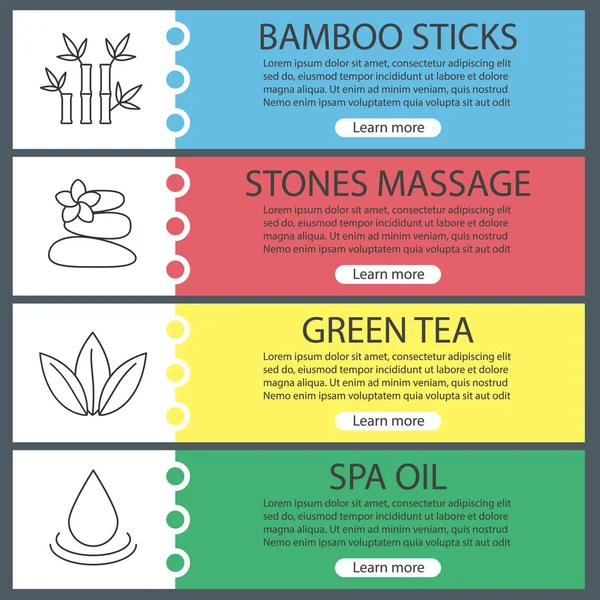 Spa salonu web şablonları kümesi