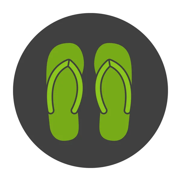 Flip flops glyph färgikonen — Stock vektor