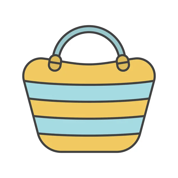 Plaj çantası renk simgesi — Stok Vektör