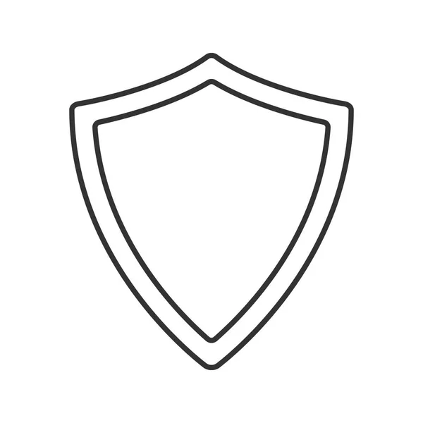 Protection shield linear icon — Stock Vector