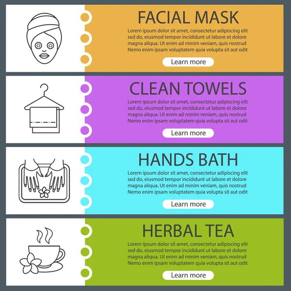 Spa salonu web şablonları kümesi