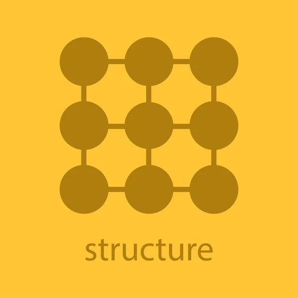 Ícone de cor de glifo de estrutura —  Vetores de Stock
