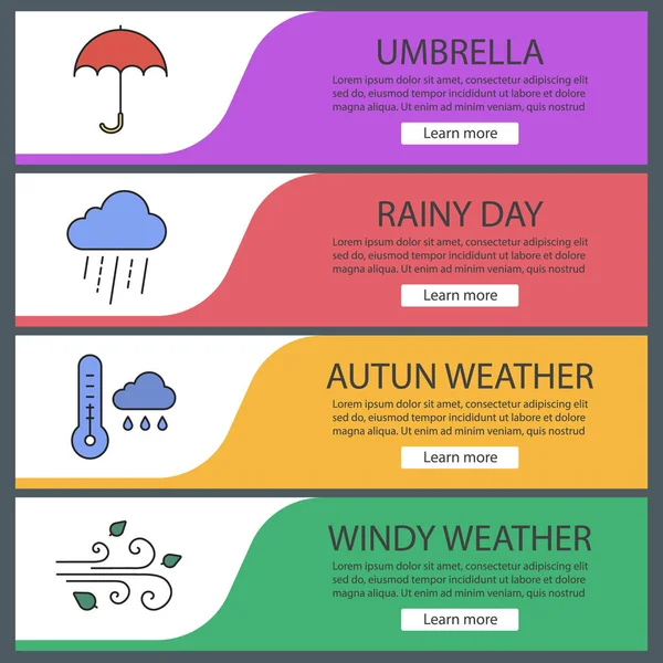 Ensemble météo d'automne — Image vectorielle