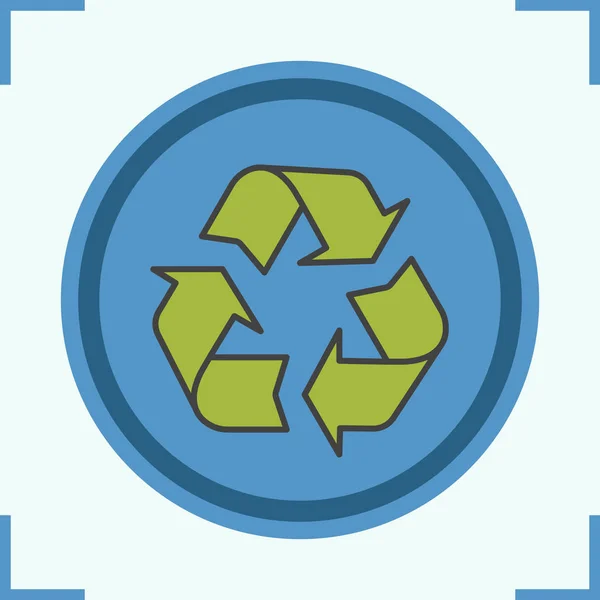 Reciclar icono de color símbolo — Vector de stock