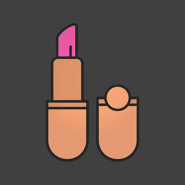 Icono de lápiz labial glifo — Vector de stock