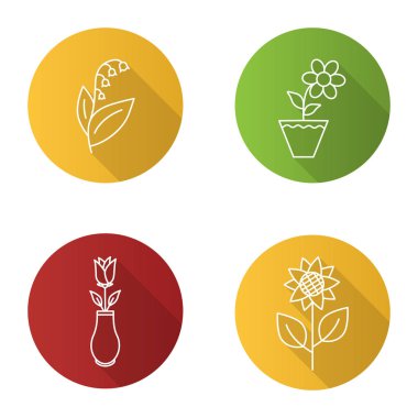 Çiçekler Icons set
