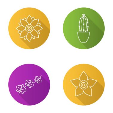 Çiçekler Icons set