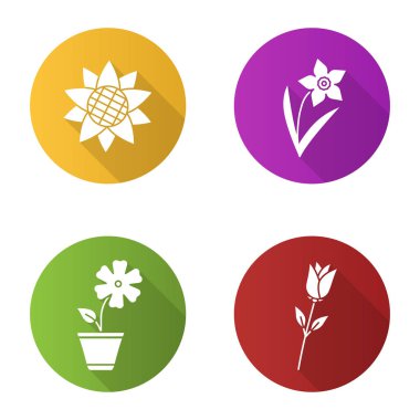 Çiçekler Icons set