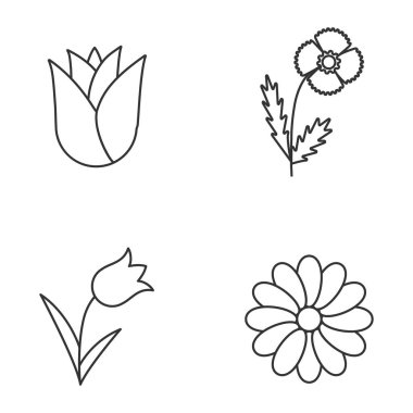 Çiçekler Icons set