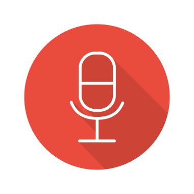 mikrofon düz simgesi