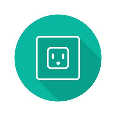 Elektrik güç soketi düz simgesi