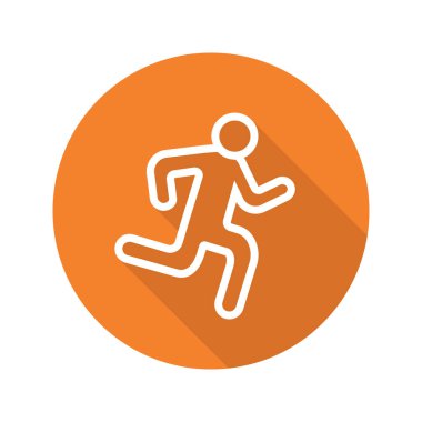 Runner düz simgesi
