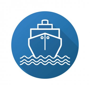 cruise gemi düz simgesi