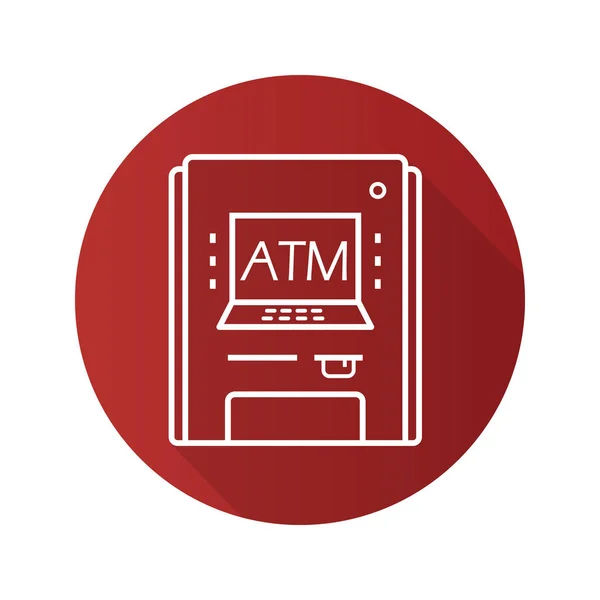 Geldautomat flach — Stockvektor