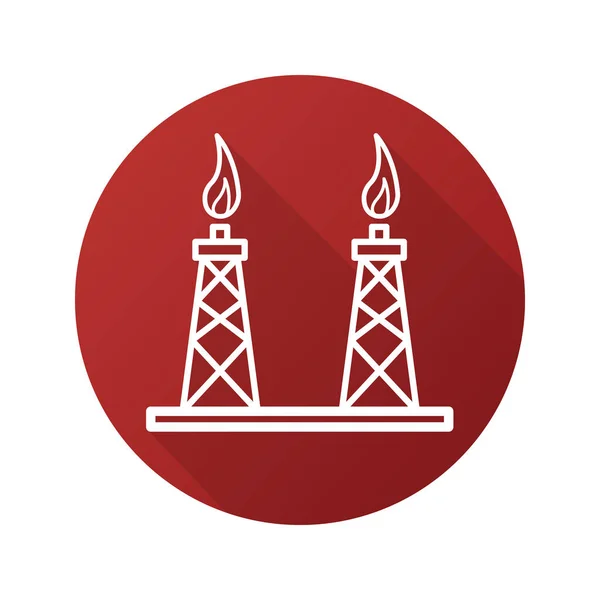 Gas towers flat icon — Stock Vector