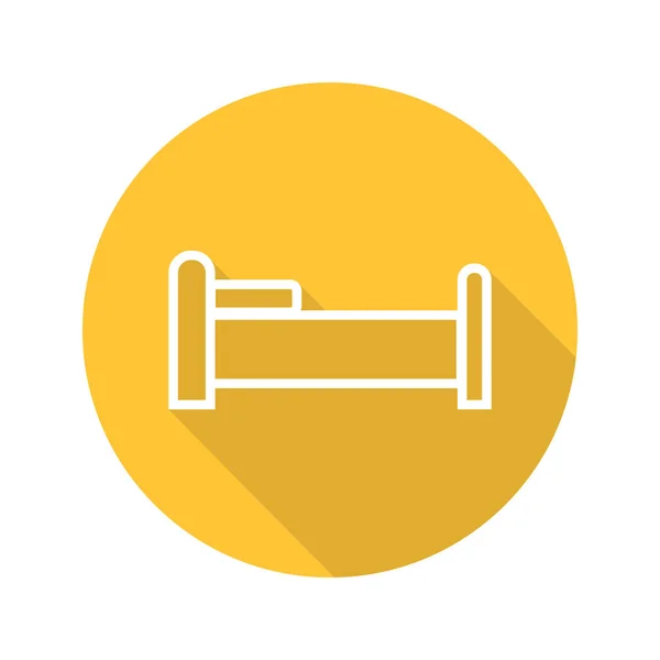 Ліжко плоский лінійний значок — стоковий вектор