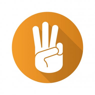 Düz simgesi üç parmak