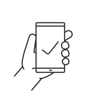 Smartphone doğrusal simgesi