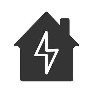 Ev elektrifikasyon glif simgesi