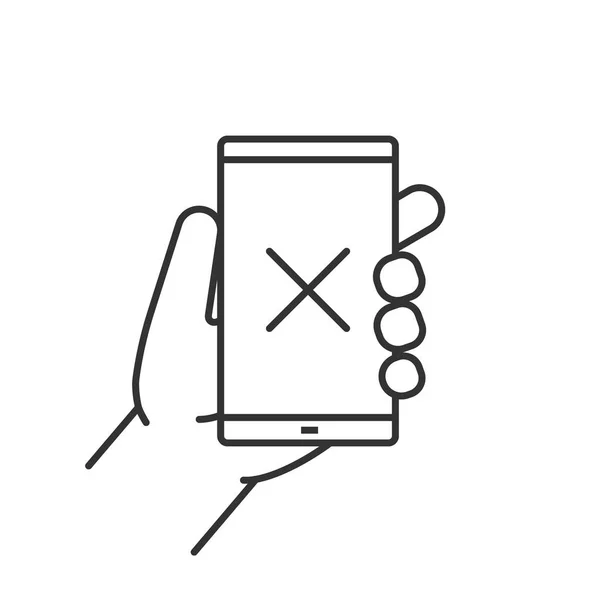Smartphone linjär ikonen — Stock vektor