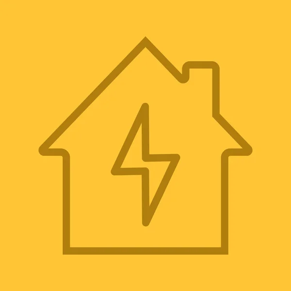Home electrification linear icon — Stock Vector