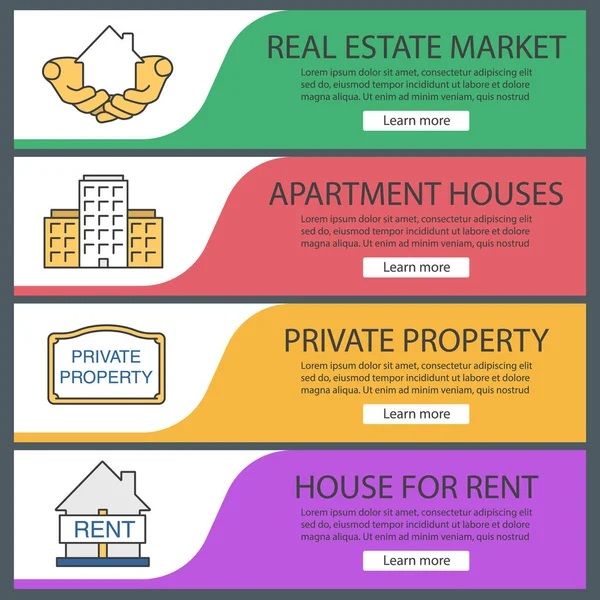 Conjunto de modelos imobiliários —  Vetores de Stock