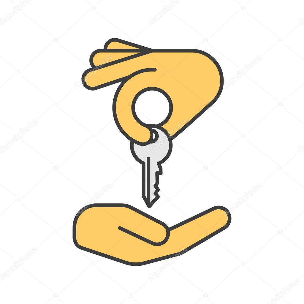Real estate market icon, vector illustration