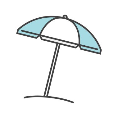 Plaj şemsiyesi renk simgesi