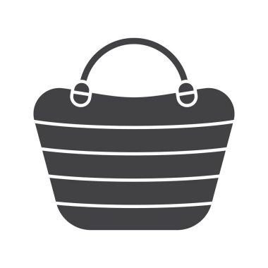 Plaj çantası glif simgesi