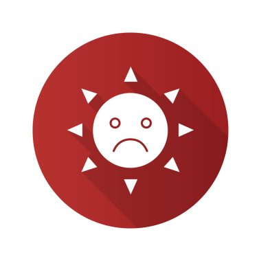 Güneş gülümseme doğrusal simgesi