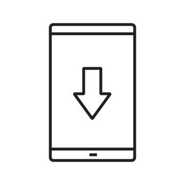 Smartphone doğrusal simgesi