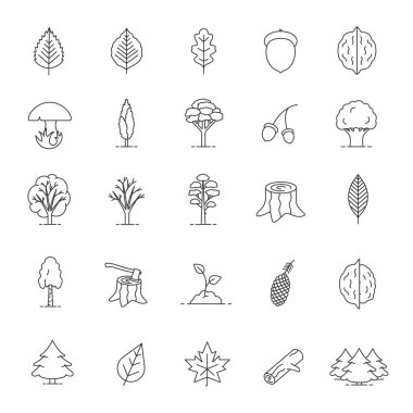 ağaçlar Icons set