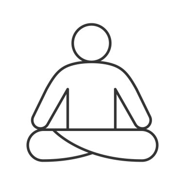 Yoga konumuna doğrusal simgesini