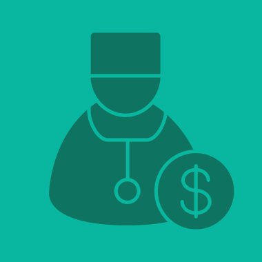 Doktor Hizmetleri glif renk simgesi