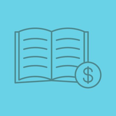 Kitap rengi doğrusal simgesini satın