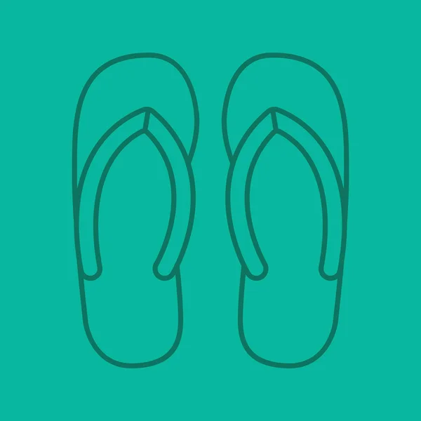 Flip flops ícone linear — Vetor de Stock