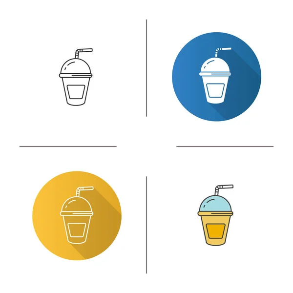 Verfrissende frisdrank drinken pictogram — Stockvector