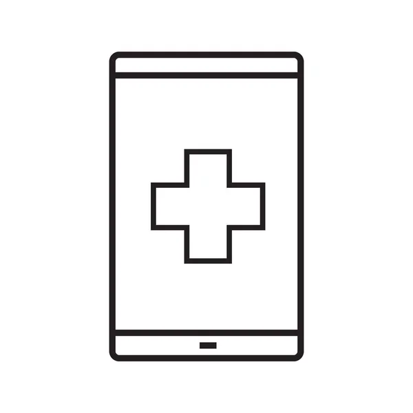 Smartphone icono lineal — Vector de stock