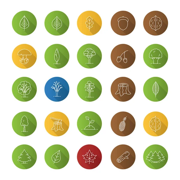 Ağaç türleri Icons set